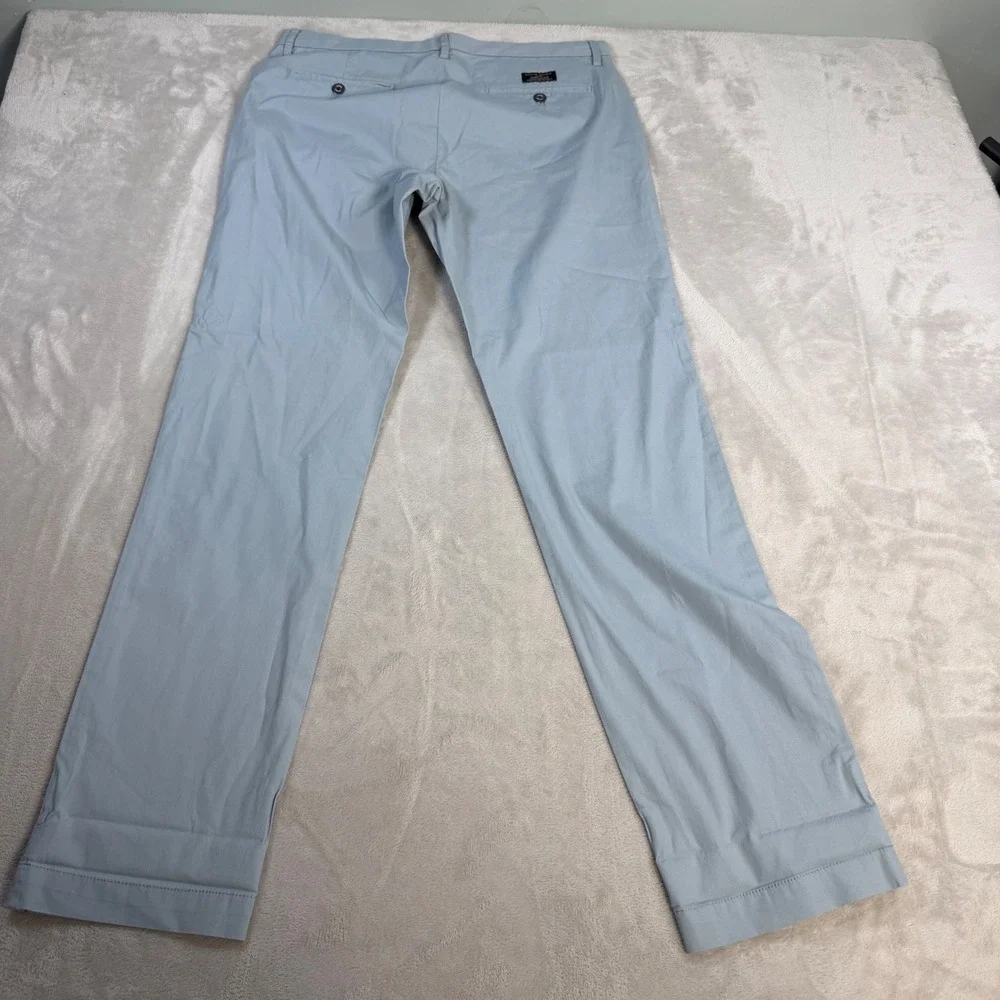 Banana Republic Aiden Chino Slim Fit Men 33x34 Light Blue Cotton Stretch Pants